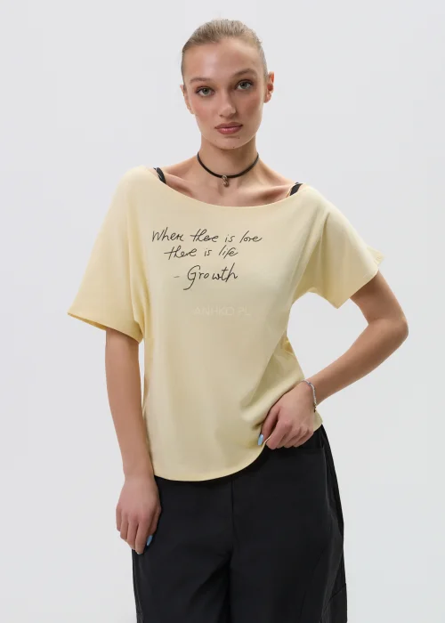 Bluzka Manifest Love Żółta 