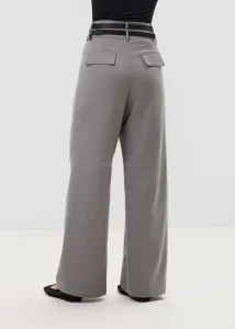 Spodnie Garniturowe Mado Szare 