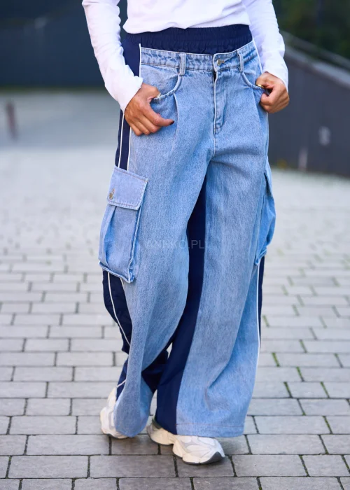 Spodnie Fusion Set Jeans Granatowe 