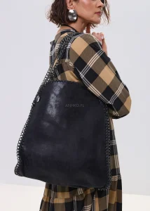 Torebka Rock Metal Czarna 