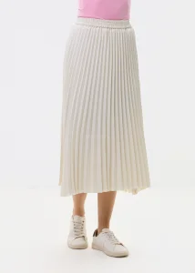 Spódnica Plisana Kremowa 