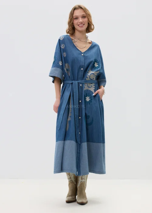 Sukienka Jeansowe Embroidery Denim 