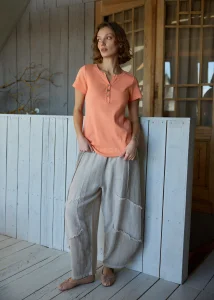 Spodnie Lniane Drift Roll Taupe 