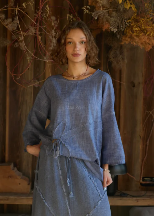 Bluzka Petal Flow Niebieska 