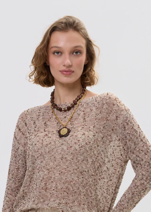 Naszyjnik Antique Brązowo-Złoty