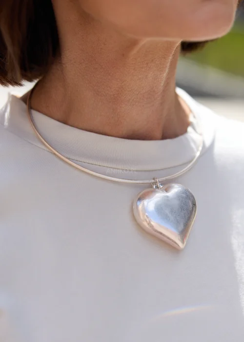 Naszyjnik Soft Heart w Kolorze Srebrnym