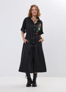 Sukienka Koszulowa Noir Bloom Czarna