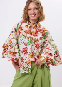 Koszula Floral Muse Ecru w Kwiatowy Print 