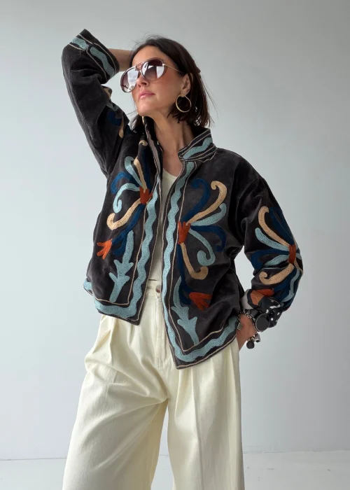 Welurowy Żakiet Boho Reversible Bloom NR.2