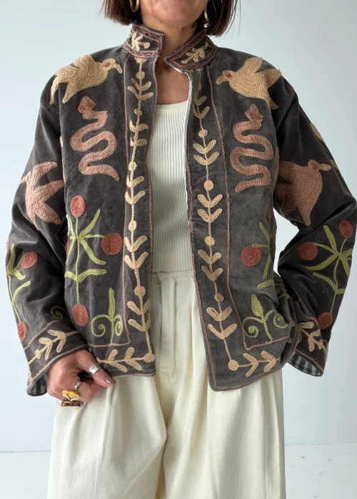 Welurowy Żakiet Boho Reversible Bloom NR.53