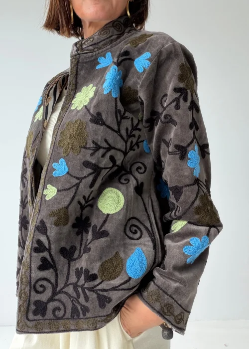 Welurowy Żakiet Boho Reversible Bloom NR.54