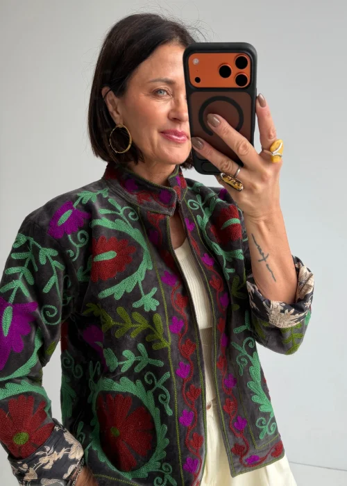 Welurowy Żakiet Boho Reversible Bloom NR.55