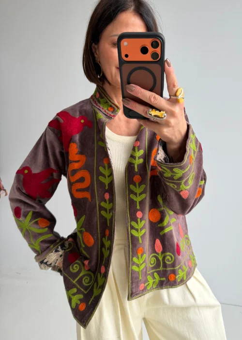 Welurowy Żakiet Boho Reversible Bloom NR.11