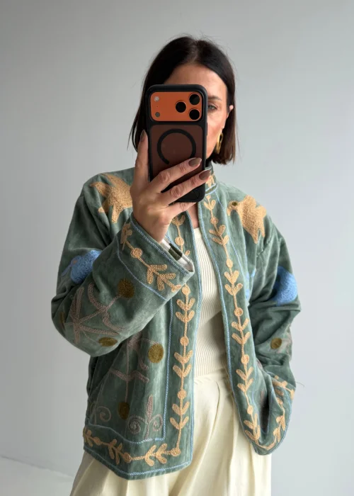 Welurowy Żakiet Boho Reversible Bloom NR.10