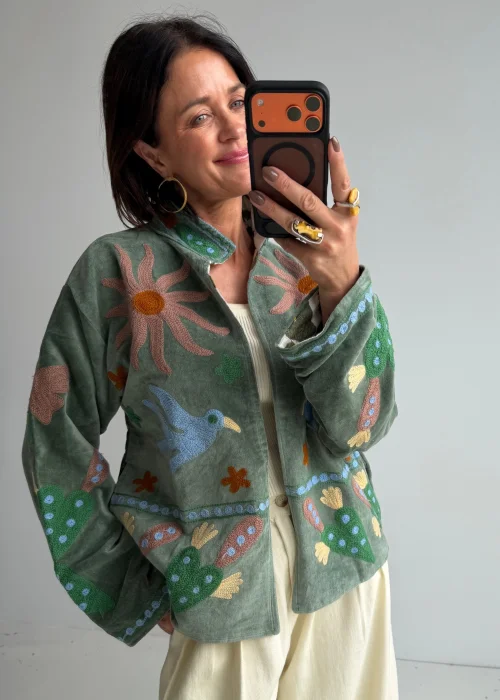 Welurowy Żakiet Boho Reversible Bloom NR.38