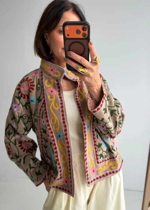 Welurowy Żakiet Boho Reversible Bloom NR.36