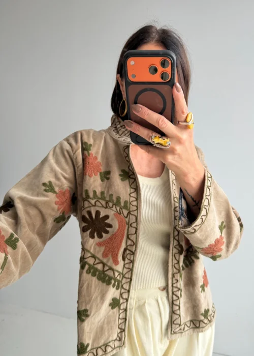 Welurowy Żakiet Boho Reversible Bloom NR.39