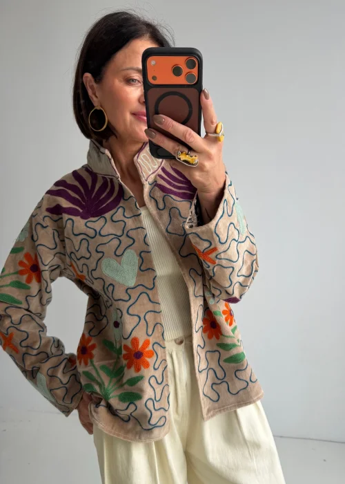Welurowy Żakiet Boho Reversible Bloom NR.31