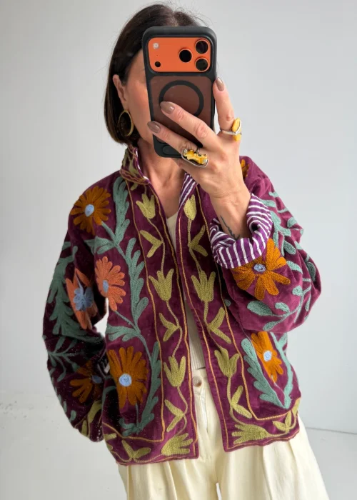 Welurowy Żakiet Boho Reversible Bloom NR.1
