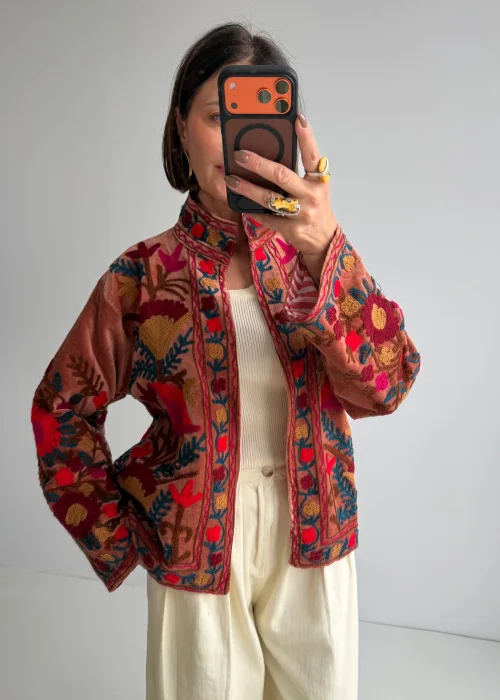 Welurowy Żakiet Boho Reversible Bloom NR. 46