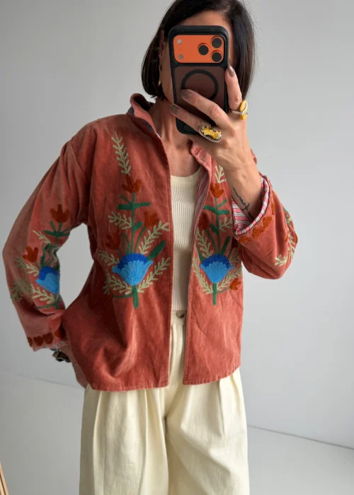 Welurowy Żakiet Boho Reversible Bloom NR. 13
