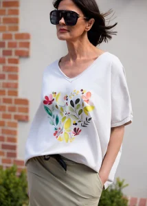  Bluzka Flora Heart Tee Beżowa 