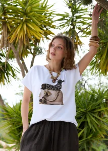 Bluzka Fashion Yamnik Latte Biała 