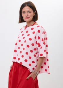 Bluzka Groske Mini Różowo-Czerwona 