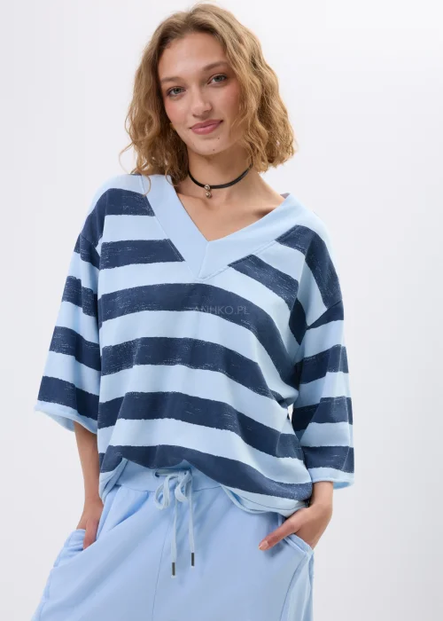 Bluzka Sunset Stripes Niebiesko-Granatowa 