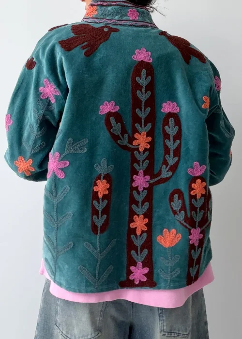 Welurowy Żakiet Boho Reversible Bloom NR.123