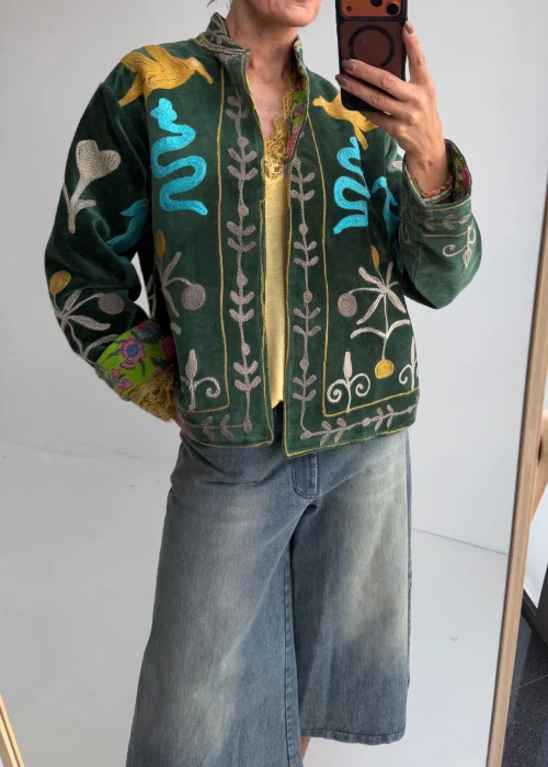 Welurowy Żakiet Boho Reversible Bloom NR.109