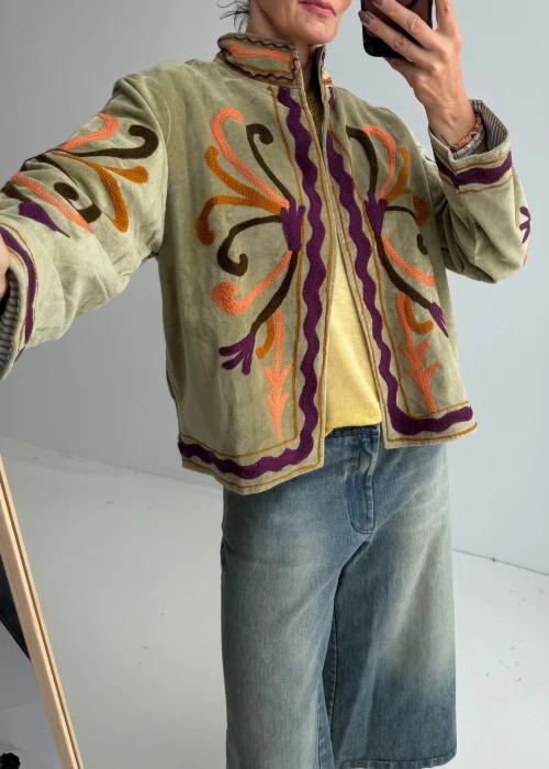 Welurowy Żakiet Boho Reversible Bloom NR.69 