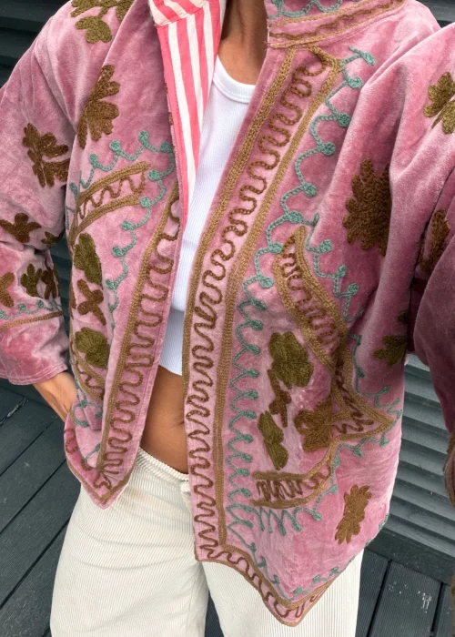 Welurowy Żakiet Boho Reversible Bloom NR.114