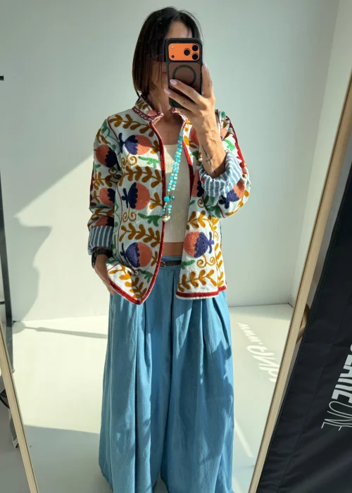 Welurowy Żakiet Boho Reversible Bloom NR. 64