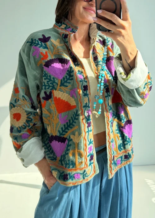 Welurowy Żakiet Boho Reversible Bloom NR.72
