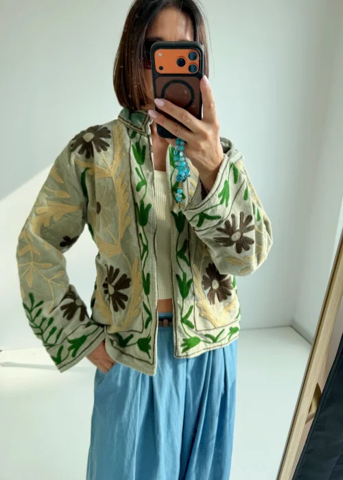 Welurowy Żakiet Boho Reversible Bloom NR.117