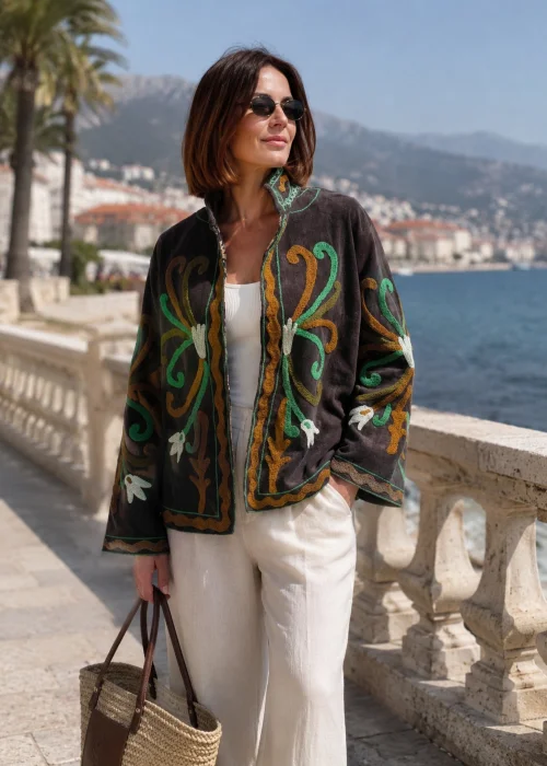 Welurowy Żakiet Boho Reversible Bloom NR.92