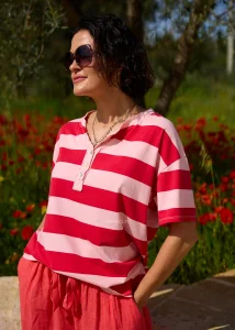 Bluzka Polo Marine Sorbet Różowo-Czerwona