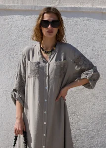 Sukienka Crochet Taupe 