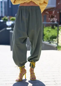 Spodnie Lniane Layer Ron Khaki 
