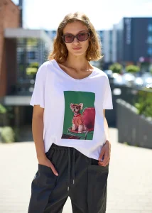 Bluzka Chic Dog York Green Biała