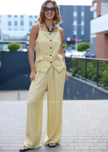 Spodnie Soleil Stripe Żółte 
