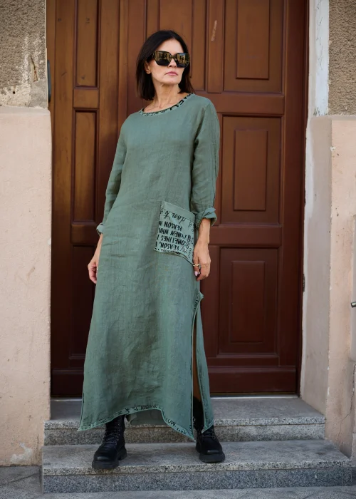 Sukienka Lniana Roul Khaki 