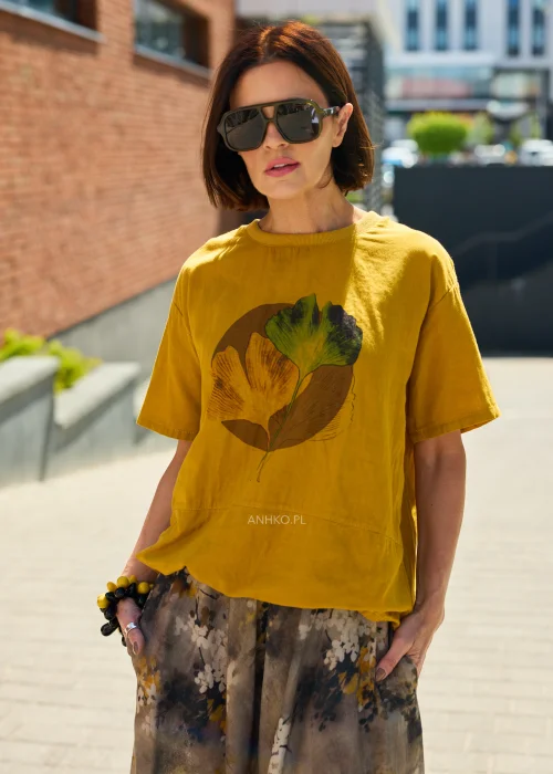 Bluzka Ginkgo Musztardowa 
