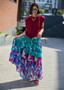 Spódnica Costa Row Multicolor