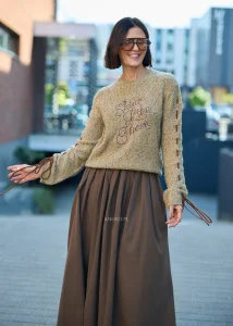 Sweter Shine Like Melanżowa Zieleń 
