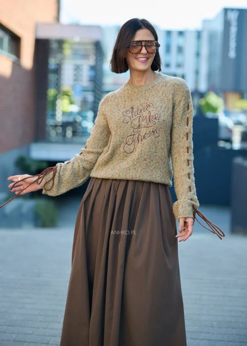Sweter Shine Like Melanżowa Zieleń 
