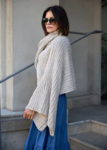 Sweter-Ponczo Arlene Taupe 