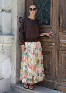 Spódnica Lunareth Tropical Mesh Kremowy