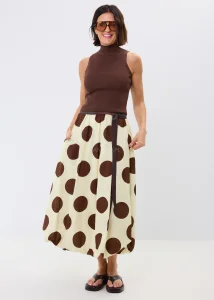 Spódnica Bubble Dots Maślana 